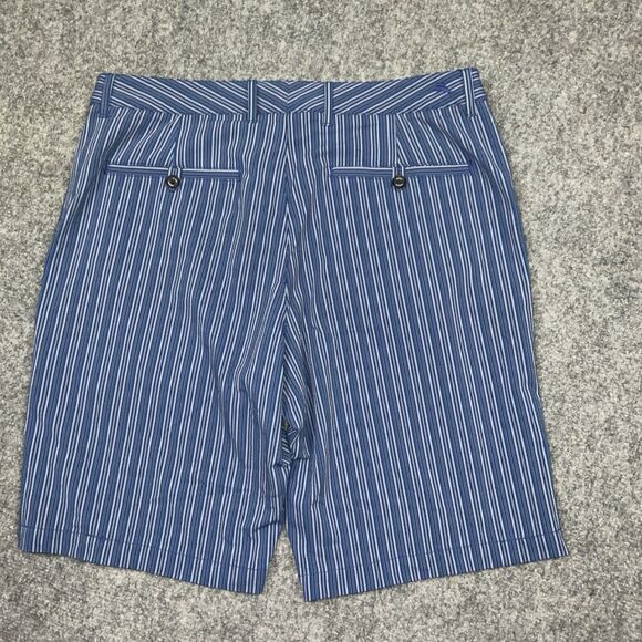 Tommy Bahama Shorts Mens Size 33 Blue Striped Performance Casual Chino - Picture 8 of 10